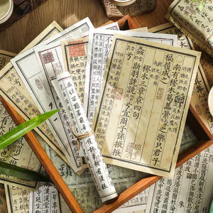 Chất Liệu Sách Thơ Phong Cách Trung Hoa Bàn Chải Nhân Vật Cổ Tay Giấy Đế Nền Sách Thư Pháp Trung Quốc Trang Trí Sách Giấy Bộ Tự Làm Chất Liệu