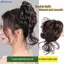 Bluelover Tổng Hợp Tóc Bun Chignon Lộn Xộn Xoăn Kẹp Tóc Co Giãn Scrunchy Giả Tóc Miếng Cho Nữ Kẹp Tóc Mới