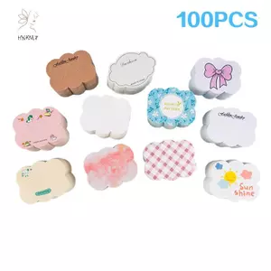 HNKMP 100 Chiếc Kẹp Tóc Handmade Thẻ Giấy Cho DIY Trang Sức Tóc Hình Đám Mây Hiển Thị Paaging Thẻ Tông.