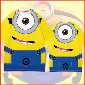 GC1 Despicable Me 4 Minions Vải Cosplay 3D Mùa Hè Áo Thun Anime Tay Ngắn Top GC1