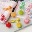 # HB # Móc khóa trái cây 3D dễ thương với phụ kiện mặt dây chuyền màu cam bằng nhựa chuông cho túi xách và Bapas.