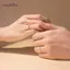 AqToCna Thời Trang Cặp Đôi Nhẫn Bộ Màu Bạc Đơn Giản Mở Nhẫn Có Thể Điều Chỉnh Ánh Sáng Sang Trọng Trang Sức Dành Cho Nữ Quà Tặng Kỷ Niệm AqToCna