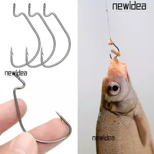 NEWIDEA 10 Chiếc Móc Cá Quay Rộng Anzuelos Softjerk Hign Thép Carbon Worm Hook