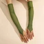 Găng tay nữ dài 50cm YRBWD, chống nắng co giãn, kiểu móc ngón tay, cosplay/cô dâu, thời trang retro