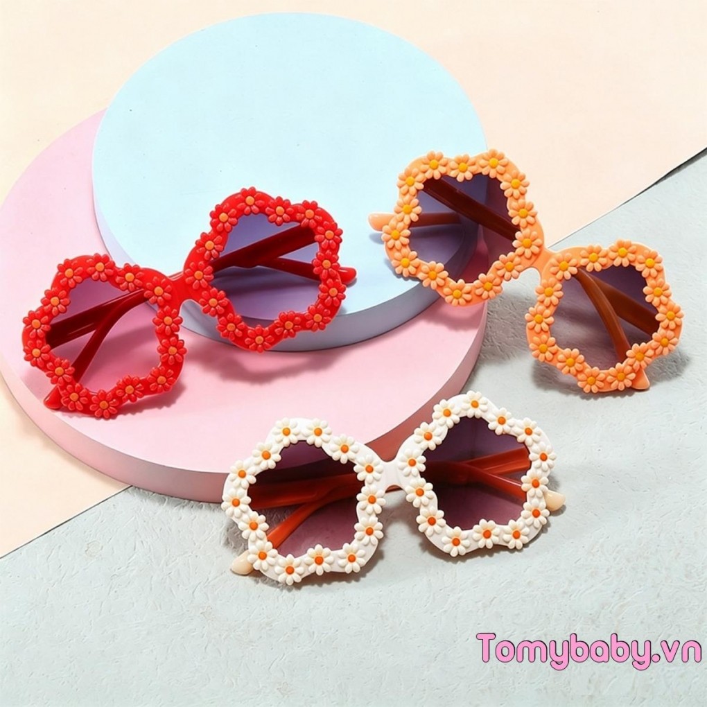 [lpDL] Kính râm Girls Boys Daisy Full Frame Kính râm chống tia cực tím