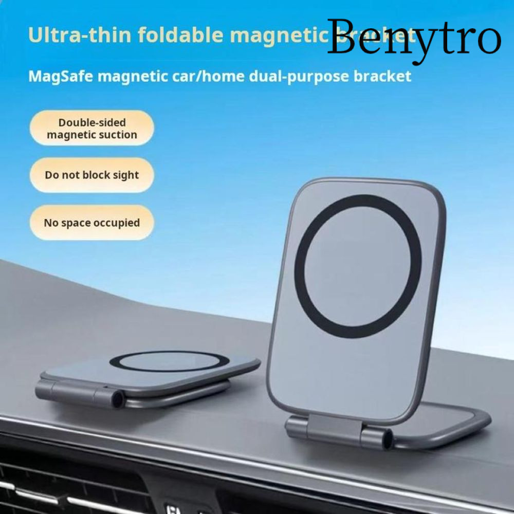 Giá đỡ ô tô BENYTRO, Giá đỡ điện thoại từ tính siêu mỏng có thể điều chỉnh cho ô tô, Bảng điều khiển giá đỡ điện thoại di động có thể gập lại di động