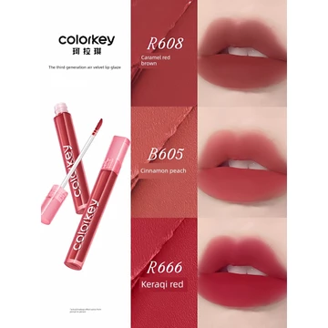 son bóng lì lâu trôi son bóng chính hãng Colorkey Kolaqi Lip Gloss Air Velvet Lipstick Nữ Matte Lip Gloss Chính thức Authentic Flagship Store 443