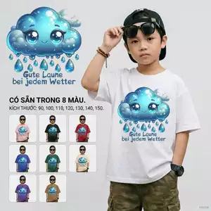 Áo thun bé trai hình dễ thương Hình hoạt hình Dễ chịu khi mặc bé từ 2-12 tuổi