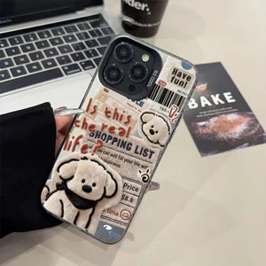 Ốp lưng iPhone họa tiết cún con IMD phù hợp cho iPhone 17 16 15 14 13 12 11 Pro Max Plus X Xr Xs Max 7 8 Plus