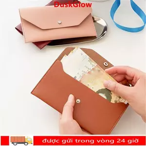 Ví phong bì tiền mặt DUSKGLOW, Túi đựng tiền chống thấm nước bằng da PU, Thẻ tín dụng siêu mỏng di động Holoder Nam Nữ