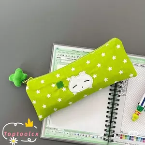 Bút chì TOPTOOLCX, Túi đựng bút nhiều lớp ngôi sao, Túi đựng văn phòng phẩm lưới dung tích lớn đa chức năng dễ thương Trường học