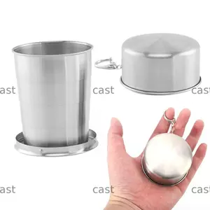 Cốc có thể gập lại CAST Di động có móc khóa Cốc cà phê du lịch