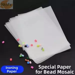 NKSFX 50 / 100 CÁI DIY Puzzle Bean Giấy ủi đặc biệt, Phụ kiện đồ chơi Giấy nướng hạt Perler có thể tái sử dụng, Máy hỗ trợ ủi thảm sắt thủ công Tấm ủi nâng cao