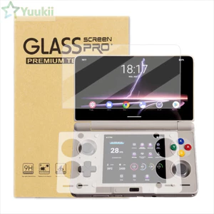 Kính cường lực YUUKII, Flip Dual Màn hình bảo vệ toàn màn hình, Phim bảo vệ chống trầy xước HD 9H chất lượng cao cho máy chơi Game AYN THOR