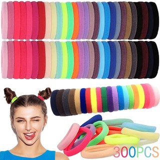 50 / 100 / 200 / 300 Dây buộc tóc đàn hồi cao nhiều màu - Dây buộc tóc đuôi ngựa cho bé gái