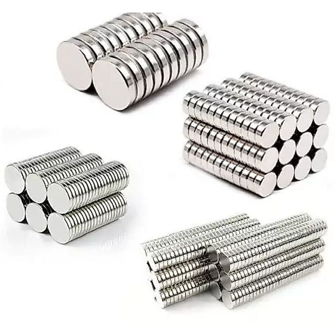 (Set 10 – 20 viên) Nam châm viên tròn nhiều kích thước. Nam châm trắng