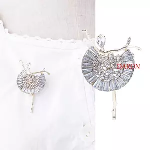 DARON Ballet Girl Trâm Cài Sáng Kim Cương Giả Dễ Thương Trâm Pha Lê Cô Gái Đảng Phong Cách Hàn Quốc