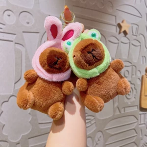 Phong Cách Capybara Sang Trọng Mặt Dây Chuyền Mũ Dễ Thương Capybara Búp Bê Búp Bê Móc Khóa Búp Bê Quà Tặng 6.24 QFJS
