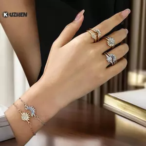 KUZHEN 2 Dây Xích Thời Trang Nam Nữ Người Bạn Tốt Quà Tặng Kim Loại Mới Mặt Trời Mặt Trăng Cặp Đôi Nelace Xu Hướng Trang Sức HOT