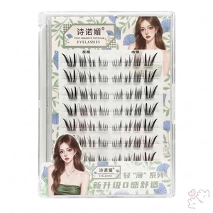 Lông mi giả đuôi cáo C Curl Màu đen tự nhiên Chiều dài hỗn hợp để trang điểm sân khấu hàng ngày