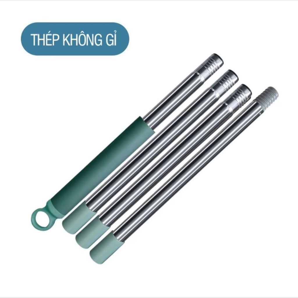(Tặng Kèm 2 Miếng Lau) Cây Lau Nhà ( Không Bao Gồm Thùng) Bông 12x33cm Lau Sàn Inox Làm Sạch