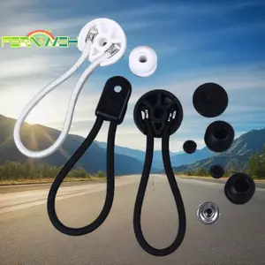 Tru Tie Down Kit Fastener Bungee Sho Cord Cover Clip Bungee Loop có núm cho thuyền biển RV Caravan Tru Car Cover [MỚI]