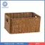 Giỏ dã ngoại Giả Mây Giỏ dệt hình chữ nhật Chất liệu nhựa PP Khay lưu trữ thủ công có lỗ tay cầm Có thể giặt được Phục vụ sắp xếp Thích hợp