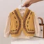 ✿ Bé Gái Hàn Quốc Vintage Jacquard Đan Áo Cổ Chữ V Nút Thêu Anh Đào Trẻ Em Mùa Xuân Thu Trang Phục