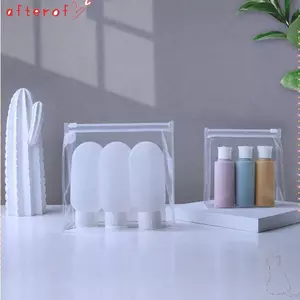Túi đựng đồ du lịch AFTEROF, Túi giặt PVC di động đa chức năng có dây kéo / tự niêm phong, Túi đựng đồ vệ sinh đa phong cách in trong suốt