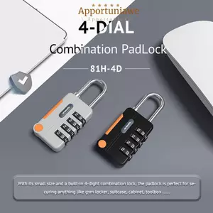 IAPPORTUNIA Khóa kết hợp 4 chữ số Ổ khóa khái niệm di động chống thời tiết có cáp thép
