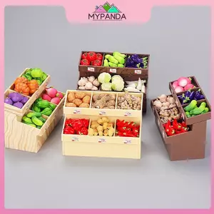 MYPANDA 1 / 12 Nhà Búp Bê Mô Phỏng Rau Quả Hiển Thị Ra Nhà Búp Bê Thu Nhỏ Kệ Siêu Thị Búp Bê Phụ Kiện Trang Trí Nhà.