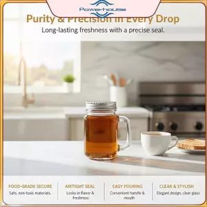 Bình thủy tinh Mini POWER 120ml có tay cầm để bảo quản nước ép cà phê Kích thước núm vú.