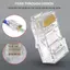 MAKY 100 Chiếc Cat6 UTP FTP Mô-đun Cắm Cáp Mạng Đầu Nối Cho Dây Chắc Chắn Dây Ethernet Tốc Độ Cao Ứng Dụng LAN VN