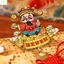 Nhãn dán từ tính năm mới ZENZON, Nam châm tủ lạnh 3D lễ hội hoạt hình, Sáng tạo truyền thống Phước lành Nhãn dán tủ lạnh dễ thương Trang trí tủ lạnh