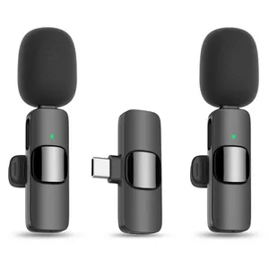 Phong Cách Mới K8K9 Micro Không Dây Điện Thoại Di Động Thiết Bị Trực Tiếp Ngoài Trời Sống Không Dây Laval Micro Mini E4KK