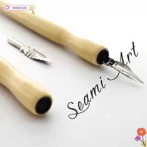 BEABOUT 6 CÁI Giá đỡ bút nhúng truyện tranh, tông màu kép tông màu gỗ Thanh bút nhúng có thể điều chỉnh, tông màu gỗ màu đỏ có thể kết hợp tùy chỉnh Bút vẽ hoạt hình cầm tay