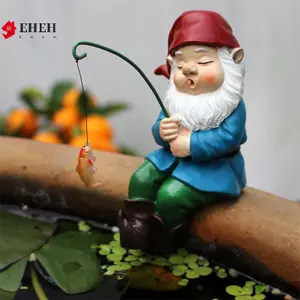 Tượng Gnome Câu Cá Trang Trí Ngoài Trời Tượng Gnome Để Trang Trí Sân Vườn Ngoài Trời Điêu Khắc Nhựa Chống Rỉ Sét Cho Thác Nước Sân Cho Nữ VN