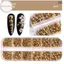 Houdou 12Grids Hỗn Hợp Ngọc Trai Bán Tròn Vàng Bạc Móng Tay Quyến Rũ Trang Trí Móng Tay Làm Móng Tay Phụ Kiện Salon VN
