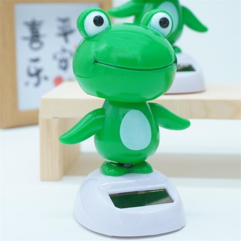 Chạy Bằng Năng Lượng Mặt Trời Bobble Đầu Ếch Ngộ nghĩnh Năng Lượng Mặt Trời Nhảy Múa Đầu Ếch Lắc Đồ Chơi Cho Trẻ Em Quà Tặng Trang Trí Ô Tô
