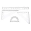 School Geometry Tool Set with Straight Ruler Set Square Protractor for Student
