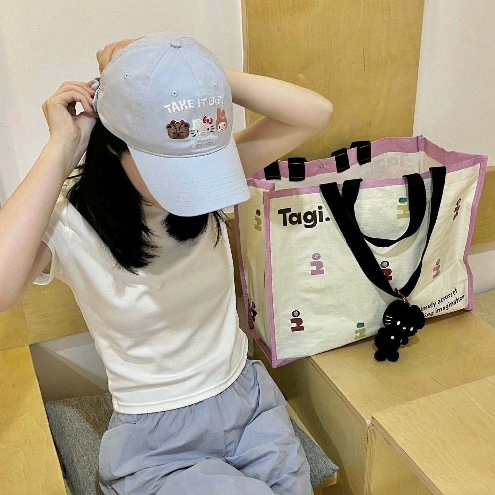 Mũ bóng chày phong cách Hàn Quốc họa tiết mèo Kitty chống nắng, phù hợp dùng ngoài trời