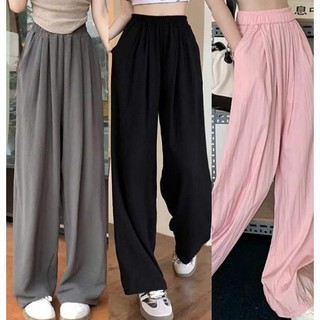 (Combo 2 quần) (có phiên bản cho Nấm)Quần ống suông chất liệu đũi hoạ tiết vân mây, có túi 2 bên