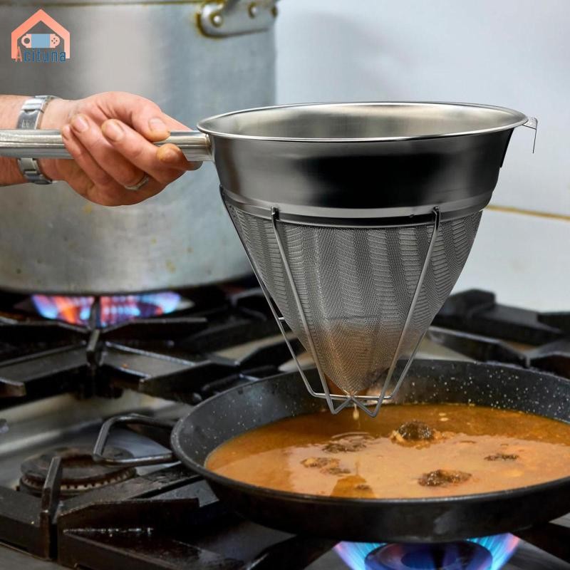 Bộ lọc nón bằng thép không gỉ Trung Quốc để nấu ăn và trà có tay cầm mở rộng