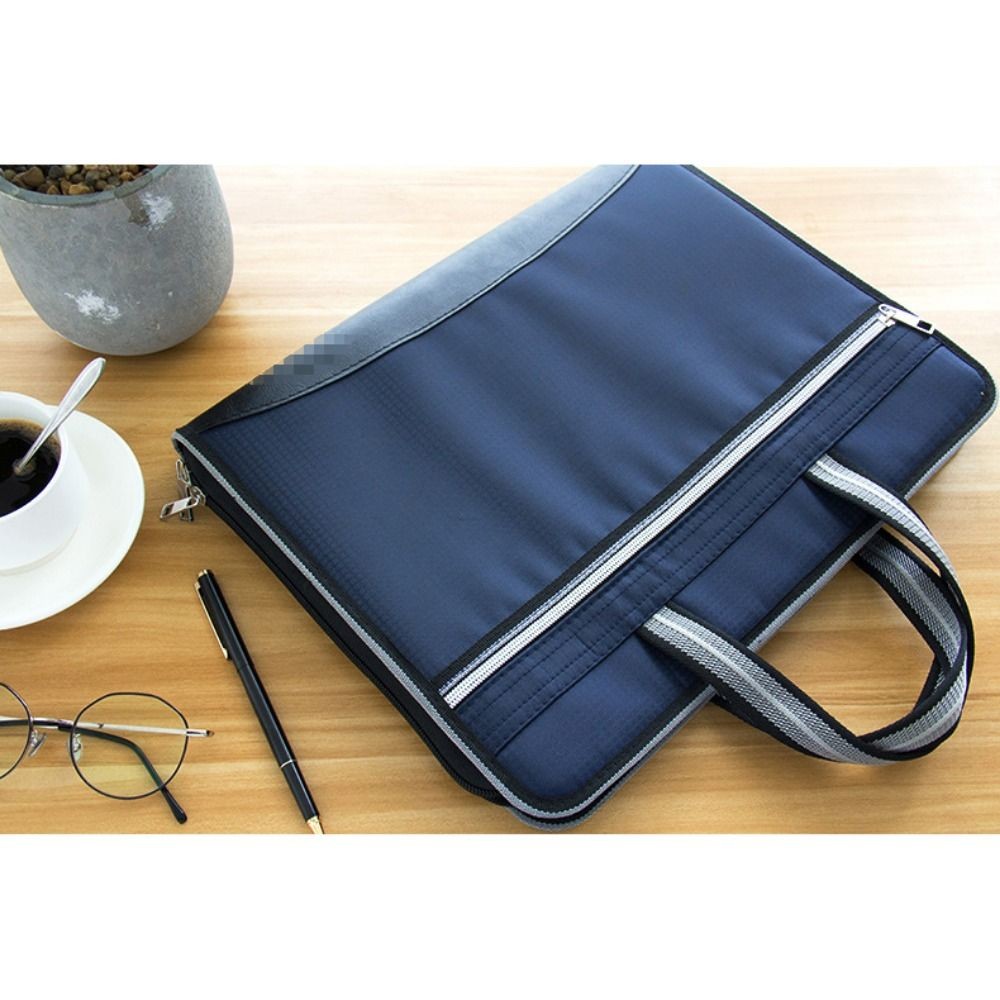 Túi đựng hồ sơ tài liệu THFENG A4, Thư mục Accordion dây kéo đôi 12 lớp, Bộ sắp xếp lưu trữ tập tin vải dung lượng lớn di động