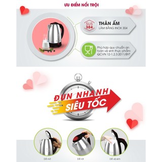 Ấm Điện Siêu Tốc Rạng Đông RD-AST18ST2 1.8L – Đun Nước Nhanh Chóng, An Toàn Tuyệt Đối