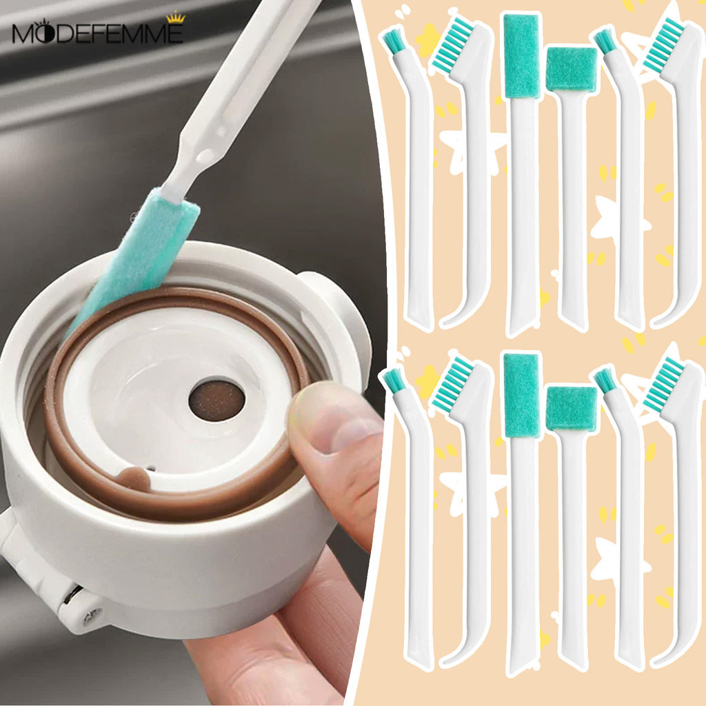 [H & L] Bàn chải làm sạch Nylon ABS bền bỉ 8 Cái / bộ, Thiết kế nhỏ gọn có tay cầm tiện dụng, Viền chống trầy xước cho chai Cốc không gian bó sát