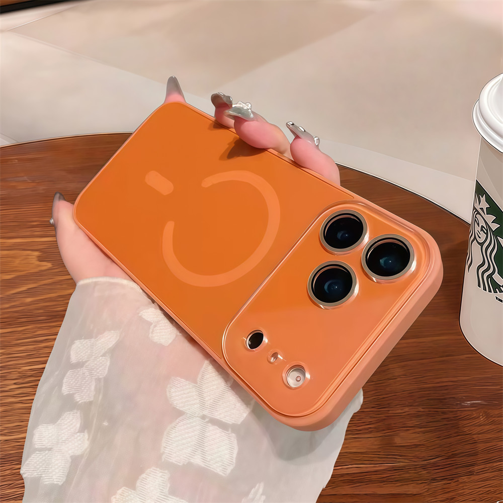 Ốp điện thoại từ tính mờ AG cho iPhone Air 17 Pro Max 16 12 13 14 15 pro max Bảo vệ ống kính chống rơi Vỏ cứng Vỏ chống sốc