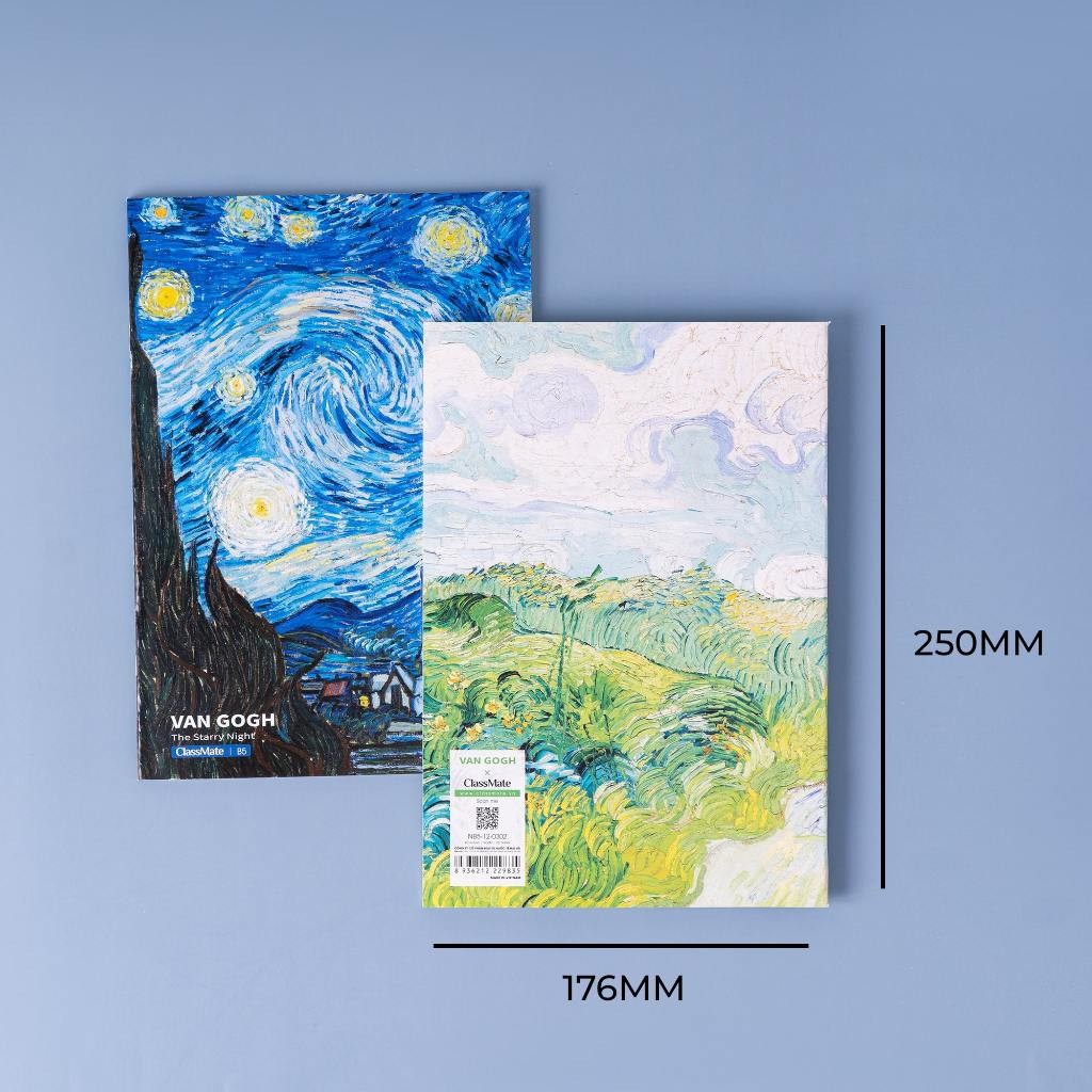 Combo 4/8 Vở Kẻ Ngang Van Gogh 70GSM ClassMate Vở 80 Trang Vở 120 Trang Vở Học Sinh Cấp2 Kẻ Ngang Dùng Ghi -AT