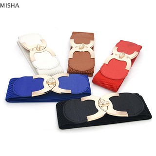 Misa Buckle Co Giãn Thắt Lưng Rộng Rộng Cummerbund Dây Thắt Lưng Phụ Kiện Nữ