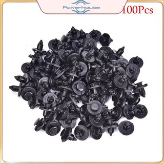 POWER 100 Chiếc 8 Mm Nhựa Đinh Tán Chốt Bùn Vạt Cản Đẩy Kẹp Cho.